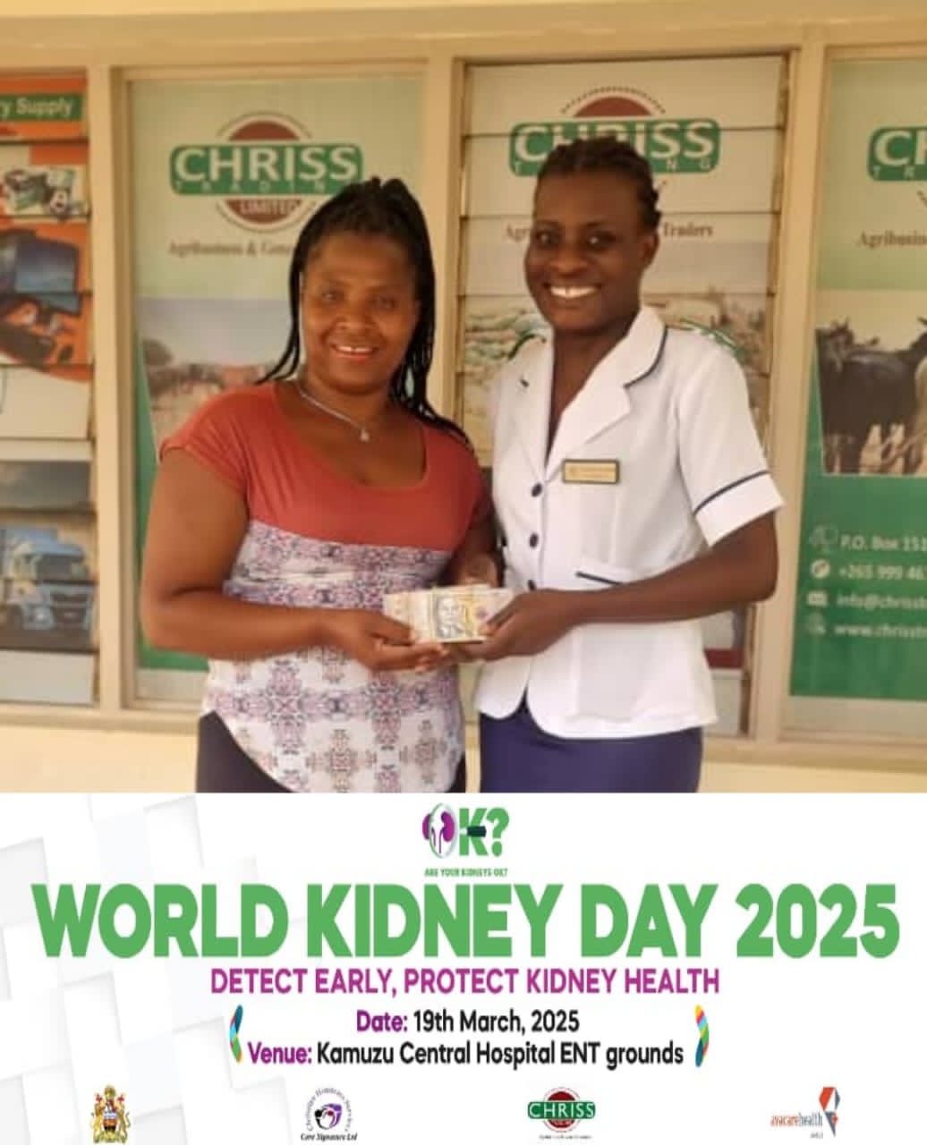 Chriss Trading Limited Supports World Kidney Day with K1 Million Donation